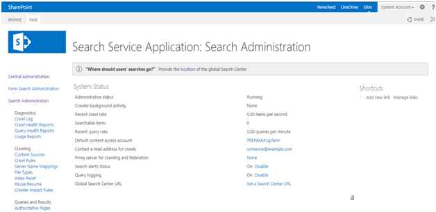 Search service application
